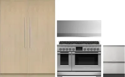 5 Piece Package Includes Refrigerator, Freezer, Range, Hood And Dishwasher